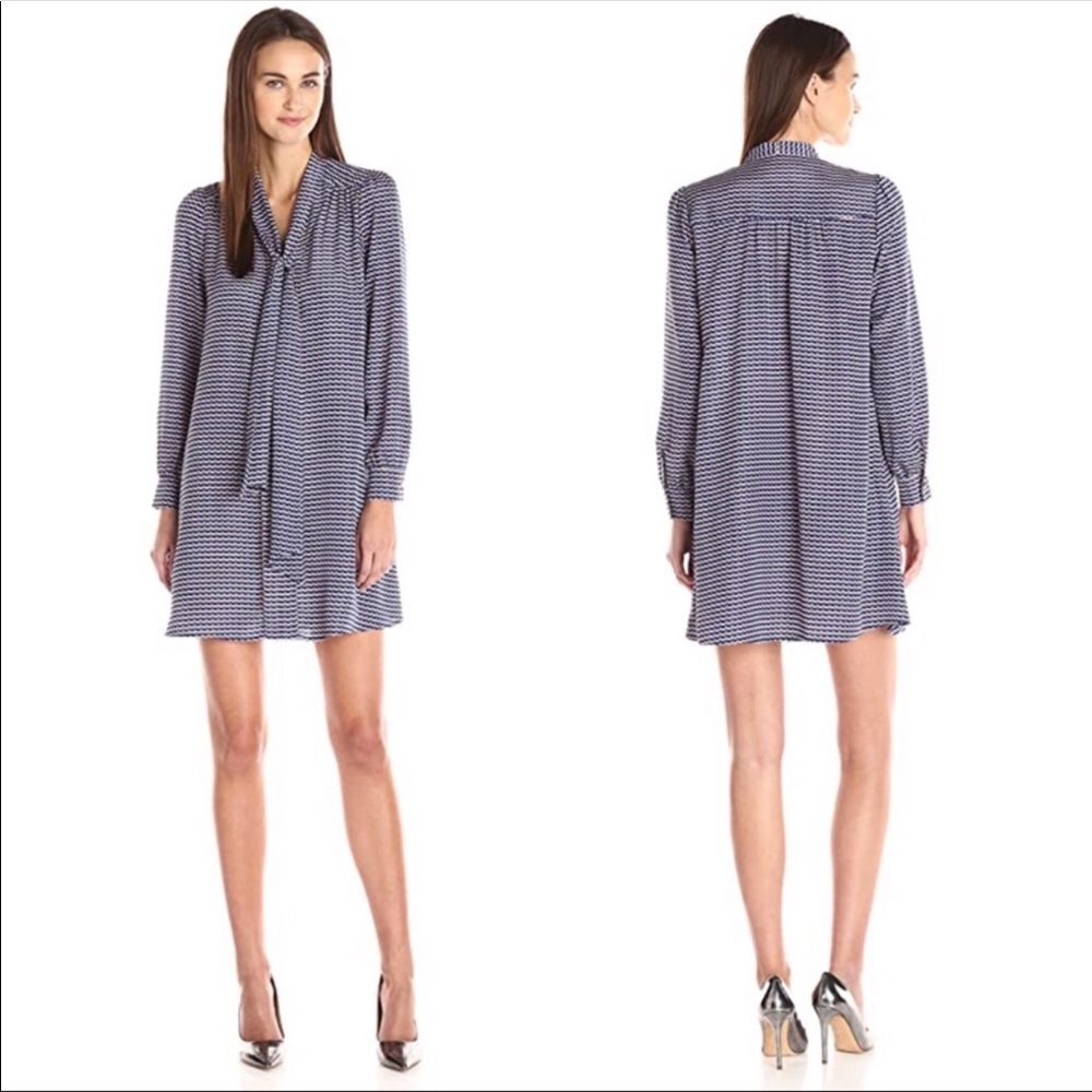 CeCe Cynthia Steffe 4 Aleah pleated tie neck dress